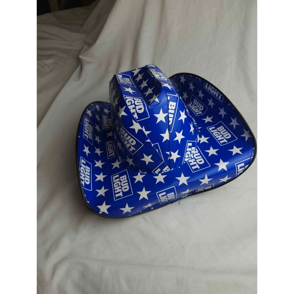 Bud Light Cowboy Hat Unisex OSFM Blue Woven Patriotic Streetwear Festival Party